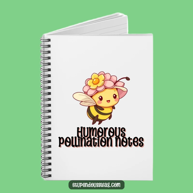 Funny Bee Flower Hat Notebook: Jot Down Ideas with Garden Fun