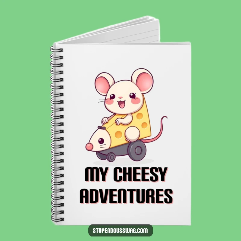 Funny Cheese Mouse Notebook: Joyful Rider Journal