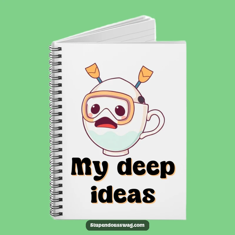 Funny Teacup Notebook: Dive into Your Thoughts with Whimsy