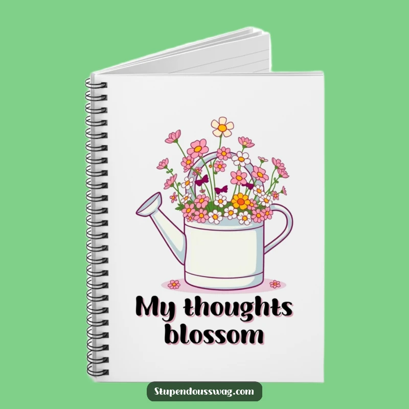 Funny Giggling Watering Can Notebook: Jot Down Your Blooming Ideas
