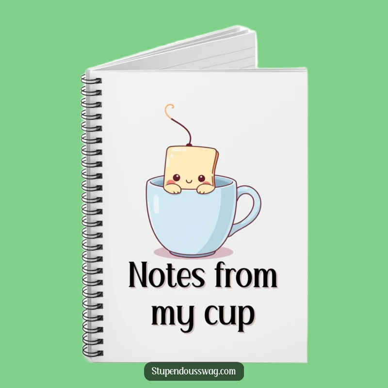 Funny Shy Teabag Notebook: Jot Down Your Quiet Thoughts