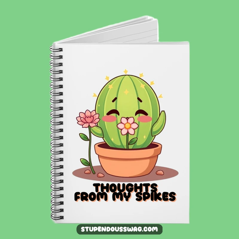 Funny Shy Cactus Notebook - Nervous Flower Journal & Gentle Ideas!
