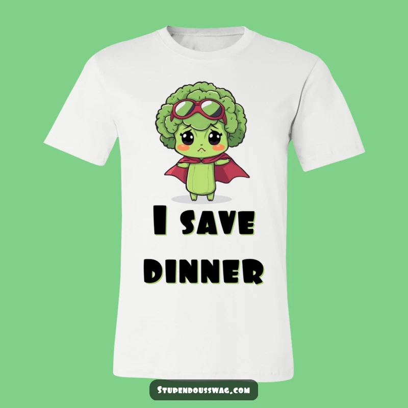 Funny Bewildered Broccoli T-Shirt: Tiny Hero Cape for Everyday Adventures