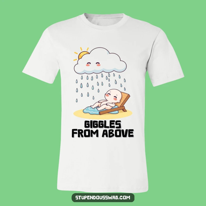 Funny Cloud Rain T-Shirt: Joyful Downpour of Giggles, Hilarious Summer Apparel