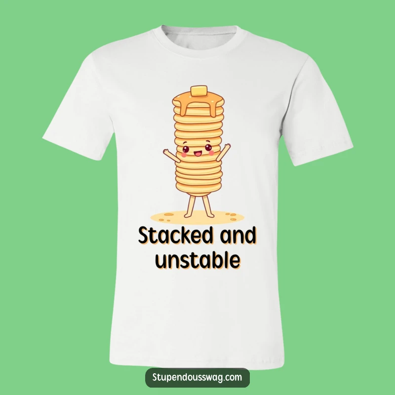 Funny Pancake Handstand T-Shirt: Comical Breakfast Apparel for Fun