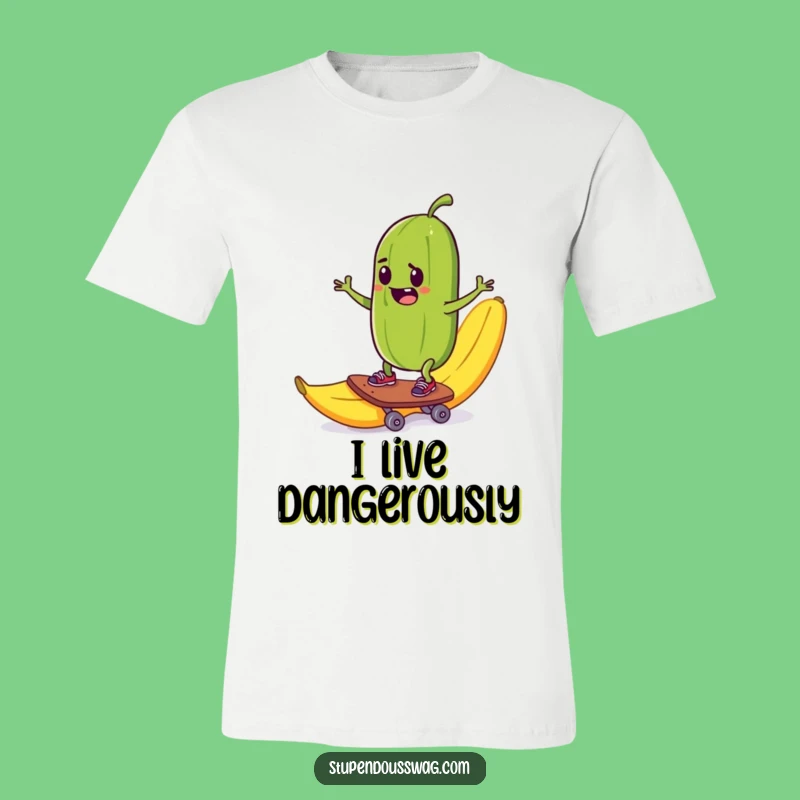 Funny Pickle Skateboard T-Shirt: Dill-ightful Extreme Hobby Tee
