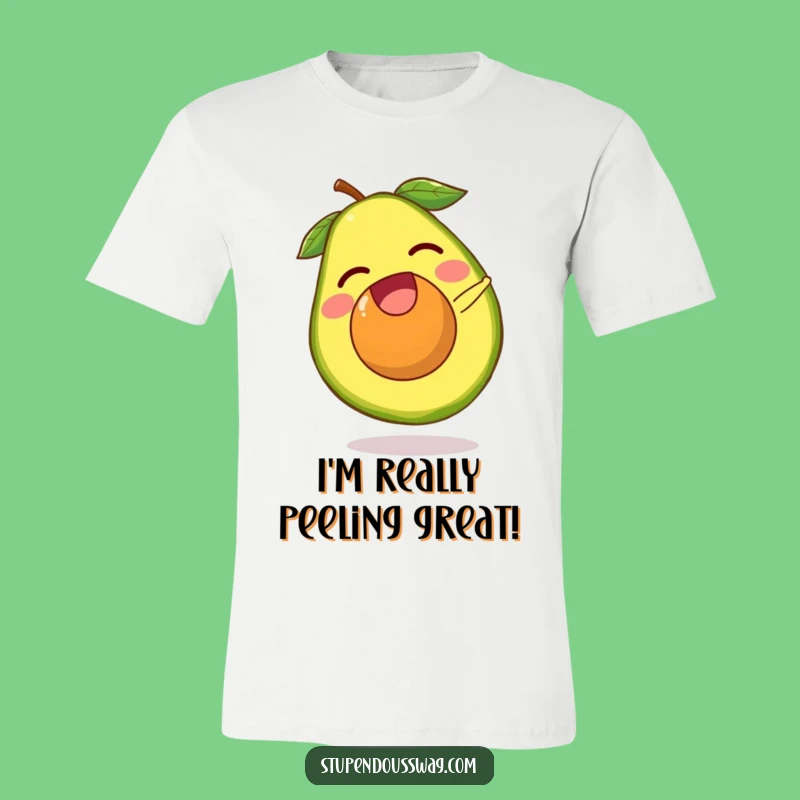 Funny Escaping Avocado Pit T-Shirt - Hilarious Foodie Graphic Tee, Gift