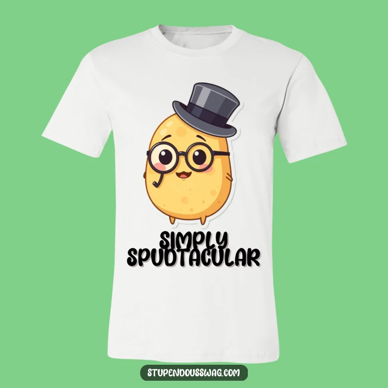 Funny Potato Monocle T-Shirt: Dapper Spud Tee for Classy Comedians