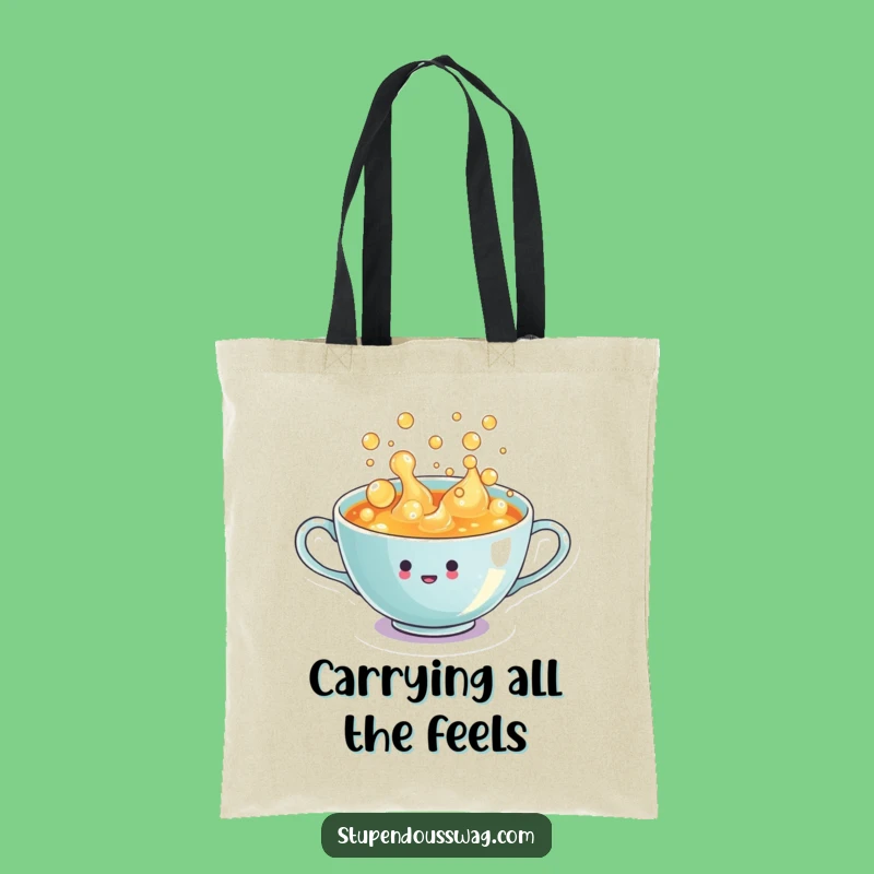 Funny Teacup Tote Bag: Carry Your Enthusiasm in Style, Unique Gift