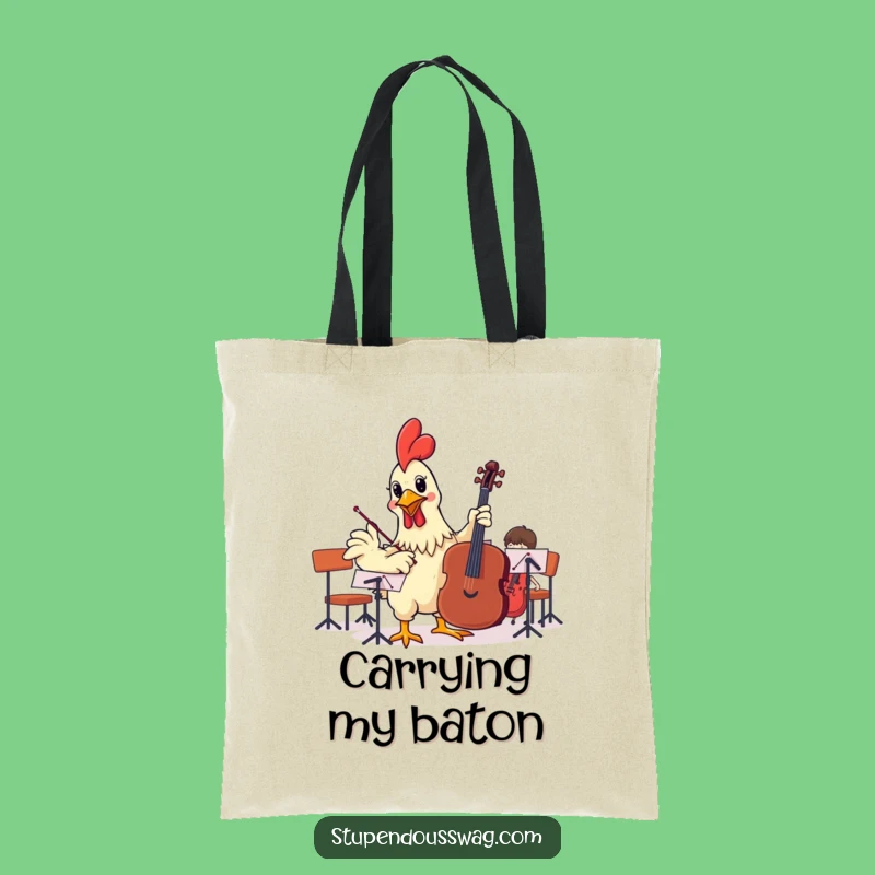 Funny Rubber Chicken Tote Bag - Musical & Quirky Gift