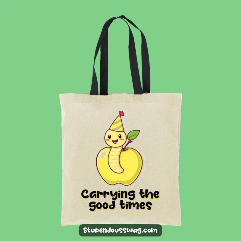 Funny Worm Party Tote: Carry Your Festivities Everywhere!