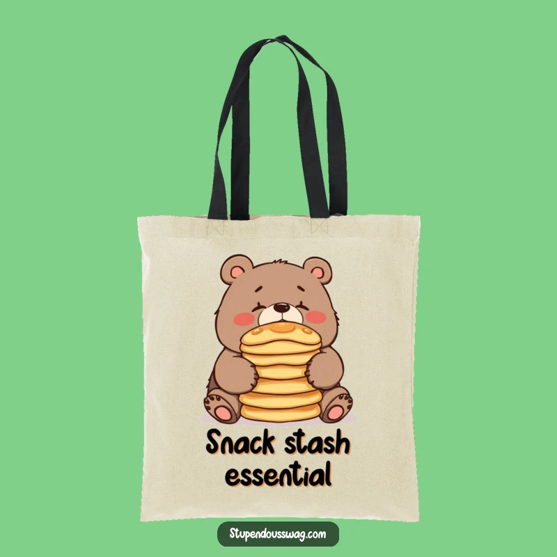 Funny Clumsy Bear Pancake Tote Bag Carry Your Breakfast (and Laughs) Effortlessly